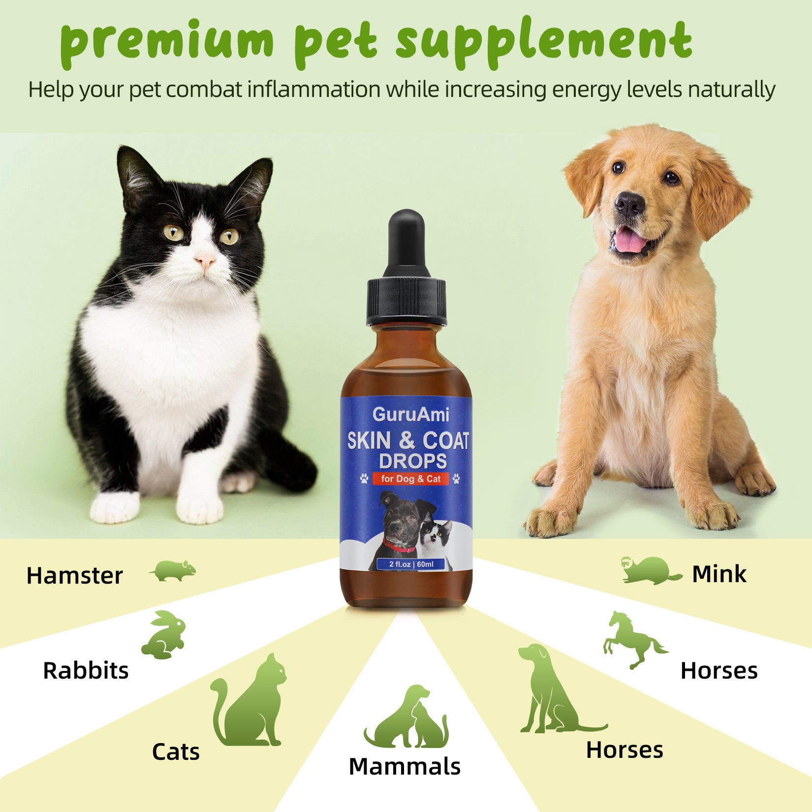 Skin and Coat Supplement for Dogs, Cats | Taily Liquid Collagen for Dogs | Itch Relief for Dogs with Allergies, with Grass Fed Collagen, Biotin, Vitamin C and Hyaluronic Acid | Made in USA