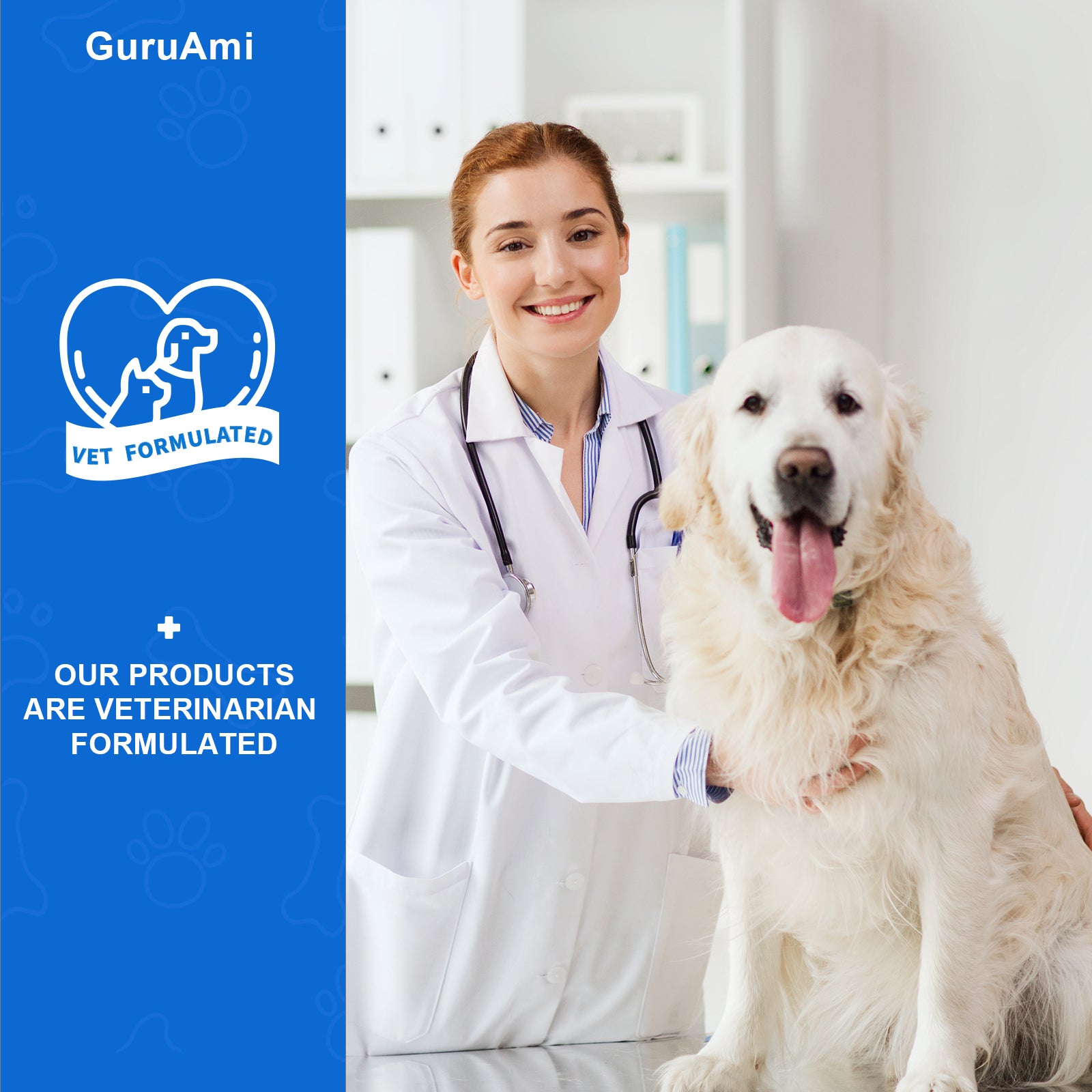 GuruAmi Dog Multivitamin Dog Supplement, Glucosamine chondroitin for Dogs, Probiotics, Omega Fish Oil, Dog Supplements & Vitamins, Dog Vitamins for Skin and Coat Allergies 120 ct